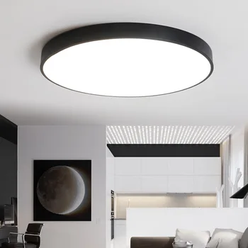 Ultra-tanek Umetnost 5 cm LED stropna razsvetljava Krožne bele stropne svetilke Daljinski upravljalnik Držalo za dnevno sobo, Kuhinjo, balkon