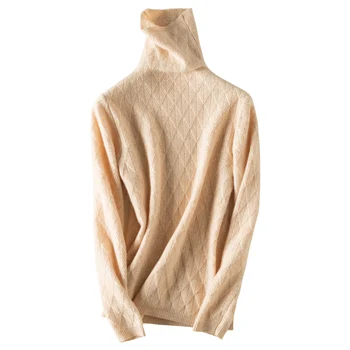 BARESKIY 2019 novo kašmir pulover ženske spomladansko dekoracijo telesa divje visok ovratnik, pulover, majica dnu plesti pulover pulover