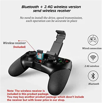 Bluetooth 2.4 G brezžični Krmilnik za Igre za Android iOS mobilni telefon Windows prenosnik brezžična igralna konzola Palčko Gamepad