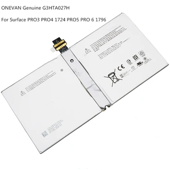 ONEVAN originalno baterijo G3HTA027H DYNR01 za MICEOSOFT Surface Pro 4 1724 PRO3 PRO4 1724 PRO5 1796 laptop 7.5 V, 5087mAh 38.2 W