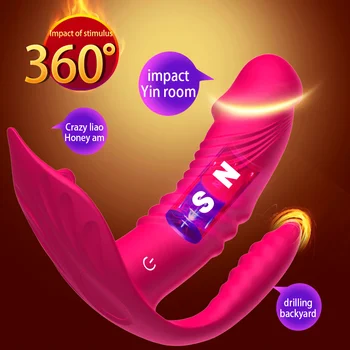 Brezžični Daljinski Hlačne Vibrator Nosljivi Strapon Dildo, Vibrator Sex Igrače Za Ženske Ogrevanje Zadenejo Klitoris Stimulator Analni Čep