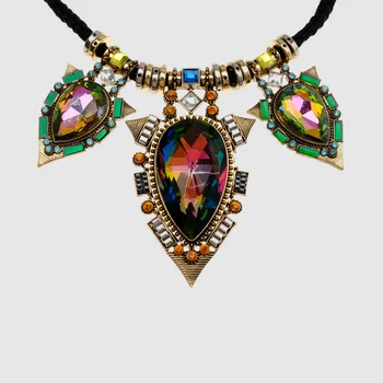 Amorita boutique Elegantna in elegantno listov, ogrlico, obesek
