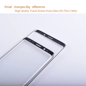 10Pcs/Veliko Za Samsung Galaxy S9 G960 G960F SM-G960F S9 Plus G965F SM-G965F Zaslon na Dotik Sprednje Steklo Plošče Zunanje Steklo Objektiva