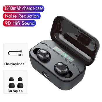 G6S TWS Brezžične Slušalke 8D Stereo Bluetooth 5.0 Slušalke LED Digitalni Zaslon Earburd 3500mAh Primeru Podpirajo Brezžično Polnjenje