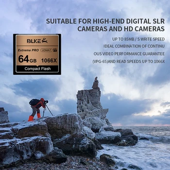 BLKE Pomnilniške Kartice CF Kartica 128GB 64 G 32 G Extreme Pro UDMA7 1066X Compact Flash Kartica High Speed UDMA7 1066X za Canon, Nikon fotoaparat