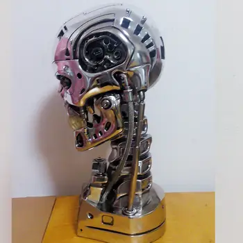 Replika Smolo Terminator T800 1:1 Obsega Lobanje Endoskeleton Dvigalo-Velikost Prsi Slika svetlobe LED OČI T-800 T2 kip model