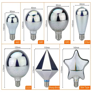 2020 NOVI Luči LED Edison Žarnica 3D Dekoracijo Žarnica 220V A60 ST64 G95 G80 G125 E27 Praznik Luči Novost Božič Lučka Lamparas