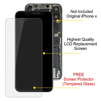 Novi Originalni OEM Kakovost OLED/TFT Za iPhone X LCD Zaslon za iphone X Pantalla Stekla Dotik Zamenjava S Prepoznavanje obrazov
