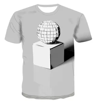 2020 nove Bež geometrijske zeleno majico za moške 3D T-shirt tiskanje Unisex priložnostne vrh nove Harajuku Modra Kratek Rokav T-shirt za