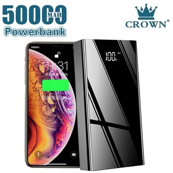 50000mAh Moč Banke, Velike Zmogljivosti, LCD PowerBank Zunanje Baterije USB Prenosni Mobilni Telefon, Polnilec za Samsung Xiaomi Iphone