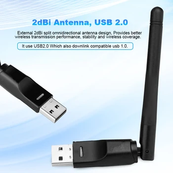MT7610 USB Wifi Antena Adapter 150Mbps 2dBi Antene Wifi Adapter Brezžična Omrežna Kartica za Namizni Prenosni TV Box Padec Ladijskega prometa