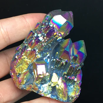 Aura Quartz Crystal Grozdov Angel Aura Naravnih Quartz Crystal Druzy Geode Primerkov Mineralov Reiki Zdravljenje Čakre