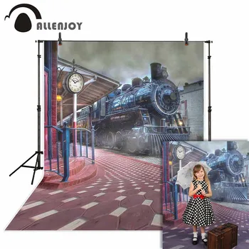 Allenjoy brezplačna dostava okolij za fotografije studio Letnik Železniške postaje mesta, dim luči poklicne photocall