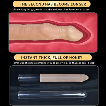 Moški prstan kondom oddelek plus dolžina penis prstan za Večkratno uporabo Penis Rokav Intimno Blaga Debele Kondomi Pri Moških Dildo Extender