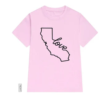 California Love Ženske tshirt Priložnostne Bombaž Hipster Smešno t-shirt Za Lady Yong Dekle Top Tee Spusti Ladje ZY-234