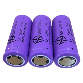 DING LI SHI JIA 2pcs 26650 Baterije Baterija 3,7 V 8800mAh Li-ionska Baterija Za LED Svetilko, Baklo Baterije