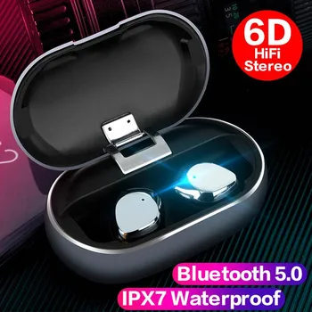 Brezžične slušalke X26 TWS bluetooth slušalke ecouteur sans fil bluetooth 6D Stereo Šport Kovinskih čepkov polnjenje polje Za xiaomi