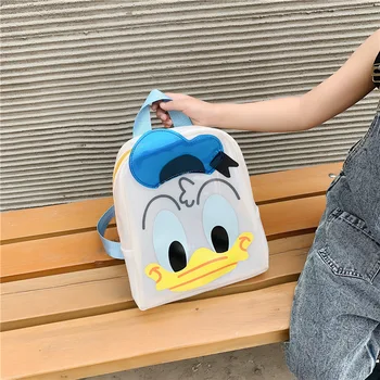 Disney Donald Duck nahrbtnik Fantje dekleta baby PU nahrbtnik 1-6 let risanka torba moda žele otrok šolska torba torba