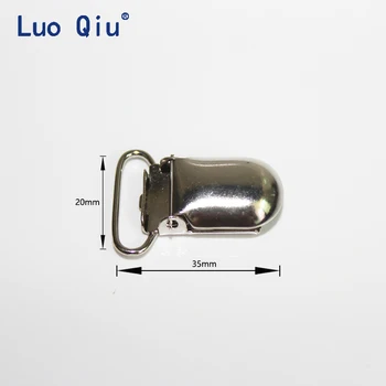 Luo Qiu 300 kos/veliko U obliko 35*20 mm, Srebrno Suspender sponke za Hlače praktično Oprtnice posnetek attache sucette kovinsko sponko