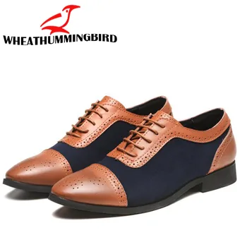NOV Prihod Formalnih Poslovnih Čevlji Moški Vitage Design Usnje Oxford Brogue Usnjeni Čevlji za Moške Obleko Čevlje Velikih velikosti 48 A21-32