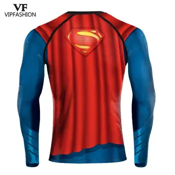 VIP MODA 2019 Justice League 3D Kratek Tee Natisnjeni Super Junak Stiskanje Dolg Rokav Fitnes T-majice