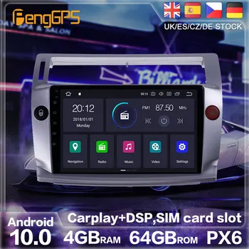 Android 10 PX6 GPS Navigacija Za Citroen C4 LA LC C-Triomphe 2004+ Radio Stereo Avto DVD Predvajalnik Večpredstavnostnih Auto Igralec glavne enote