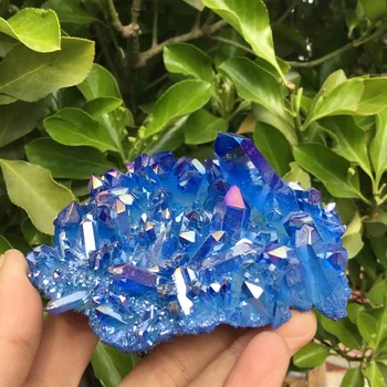 150 G Lepa Modra aura quartz crystal grozdov Rock crystal grozdov vzorec